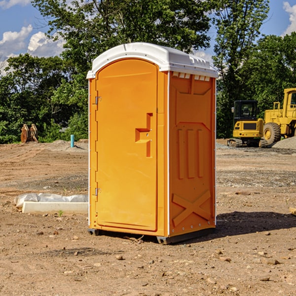 how often are the portable restrooms cleaned and serviced during a rental period in Meeteetse